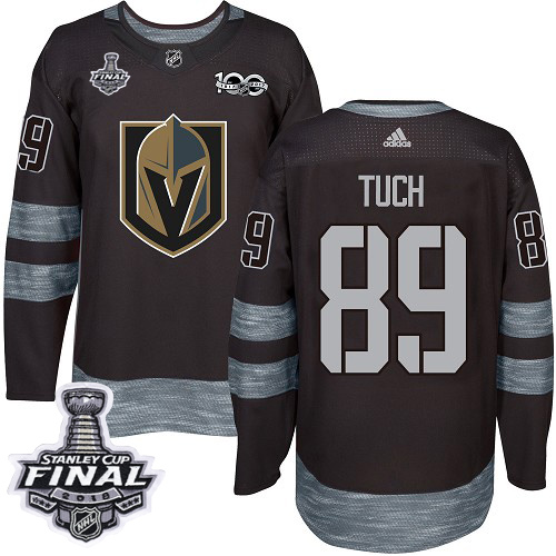 Adidas Golden Knights #89 Alex Tuch Black 1917-100th Anniversary 2018 Stanley Cup Final Stitched NHL Jersey